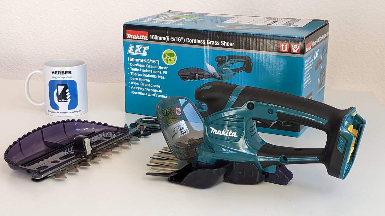 Bildergalerie: Makita DUM604ZX Makita DUM604ZX: Das Strauchmesser der Makita DUM604ZX besitzt eine Schnittlänge von 20 cm.